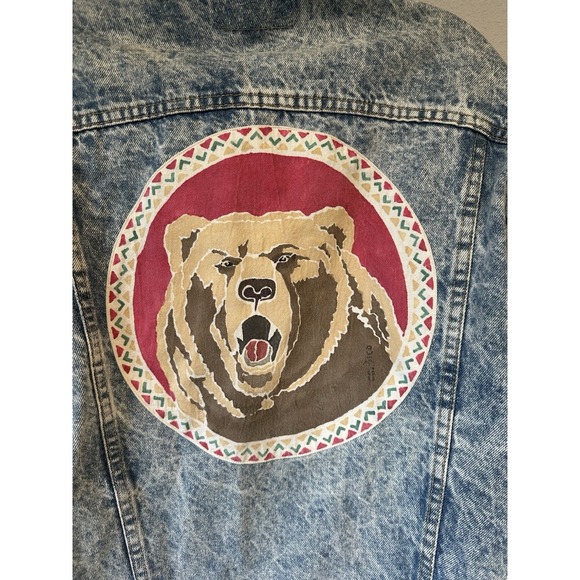 VTG 80s Levis Trucker Denim Jacket Mens Medium USA 70507-0219 Acid Wash Wash - Picture 8 of 8